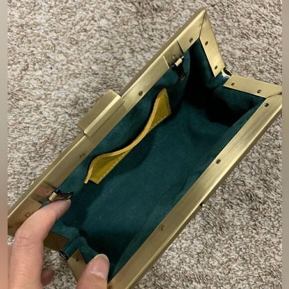 Handmade Genuine Leather Floral Printed Push-lock Clutch/Crossbody/Evening Bag - Picture 11 of 11